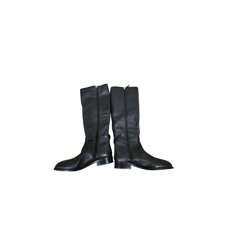 Tory Burch Brooke‎ Buckle Tall Riding Boots Black Size 7.5 NWOB - Picture 7 of 10